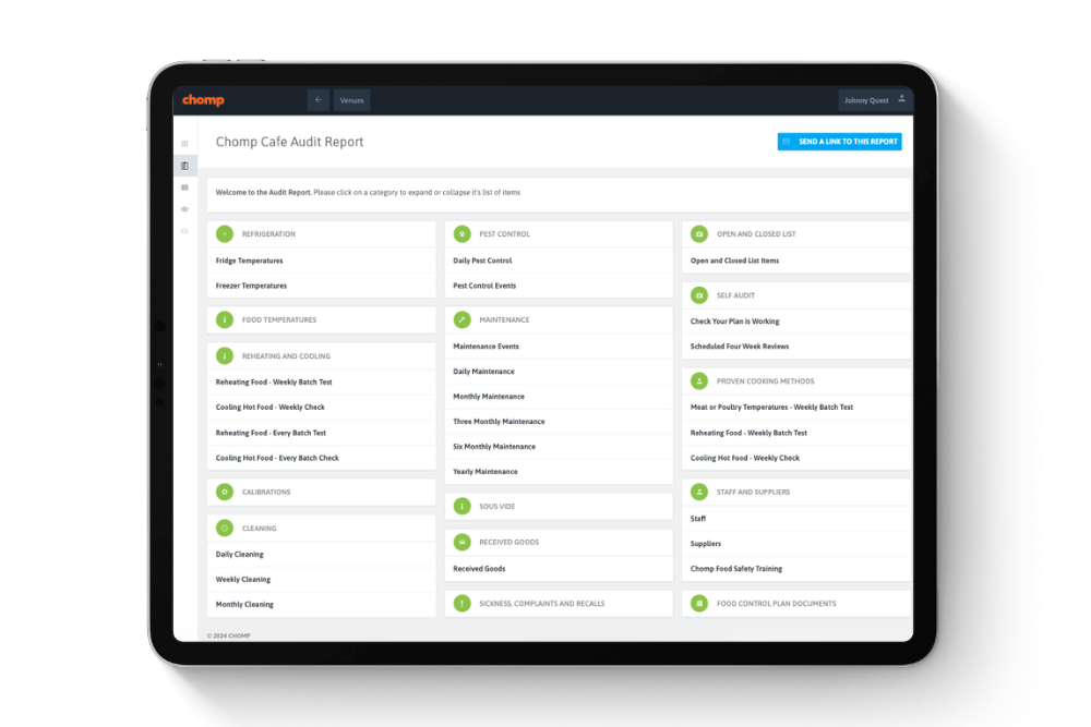 Audit Report expanded - ipad