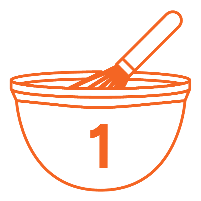 Four step mixing bowl icons 1