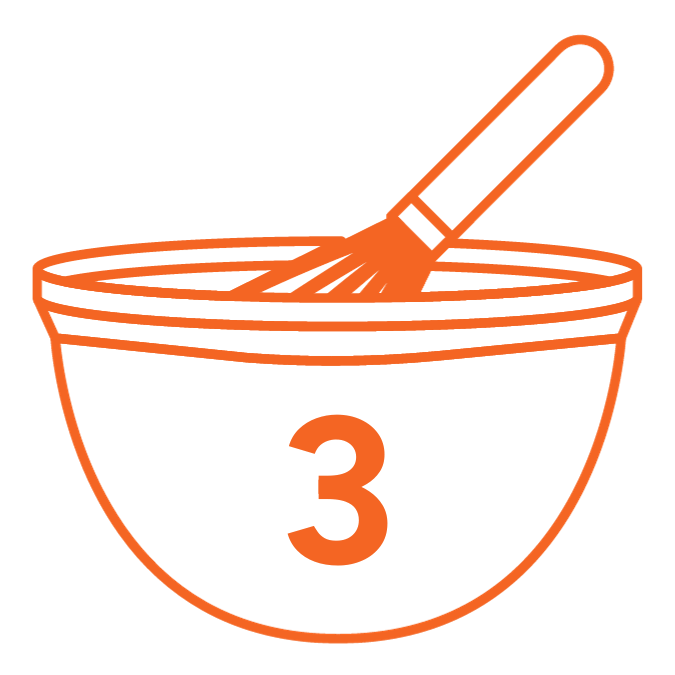Four step mixing bowl icons 3