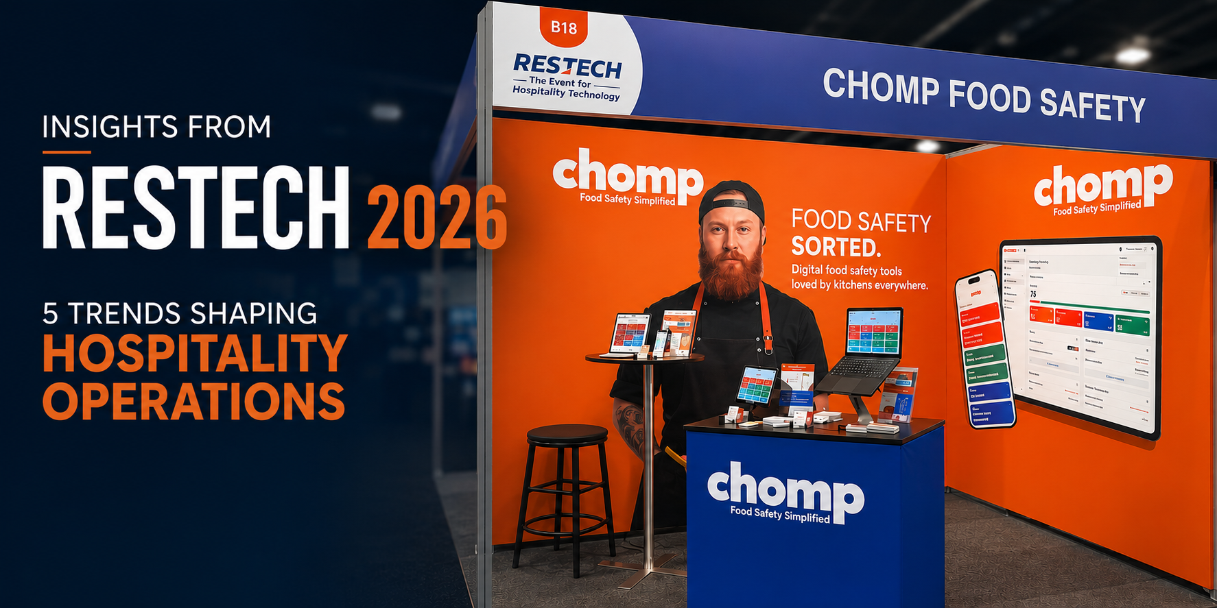 Chomp Food Safety RESTECH 2026 stand