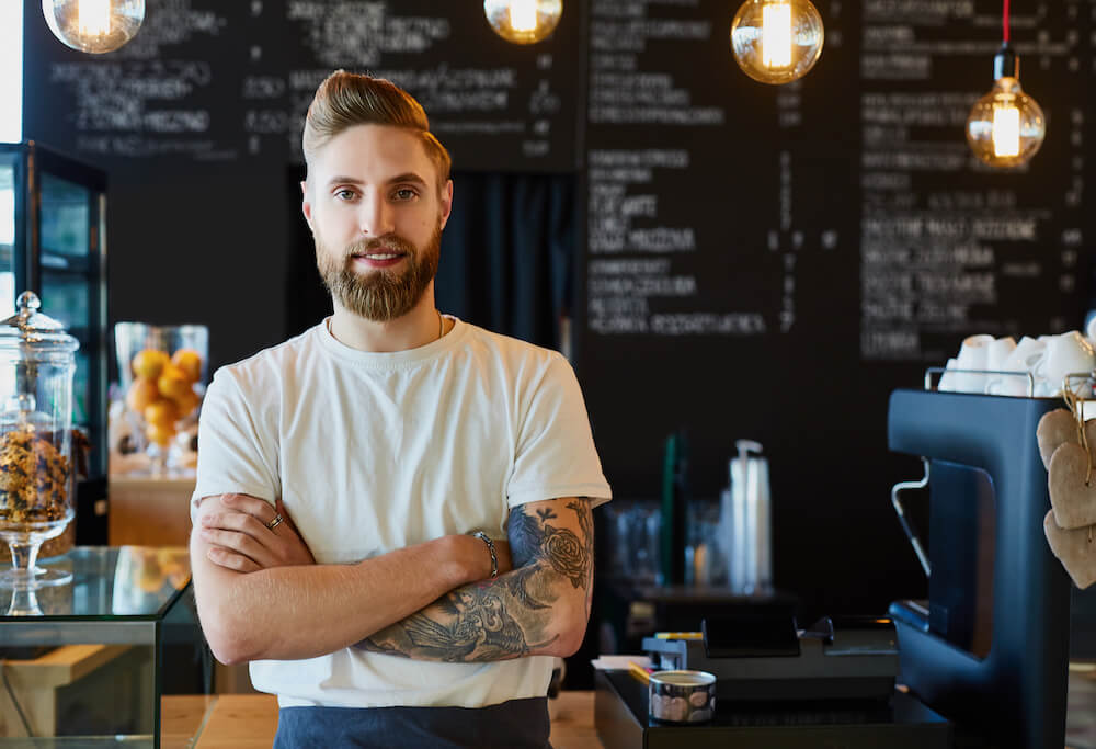 Barista in cafe small